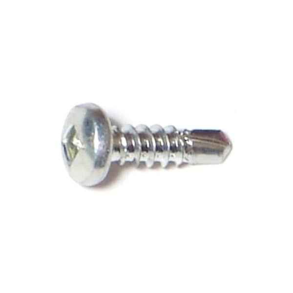 Midwest Fastener Self-Drilling Screw, #6 x 1/2 in, Zinc Plated Steel Pan Head Square Drive, 100 PK 08802 - main